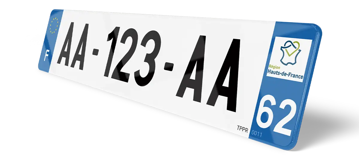 Plaque d'immatriculation 62